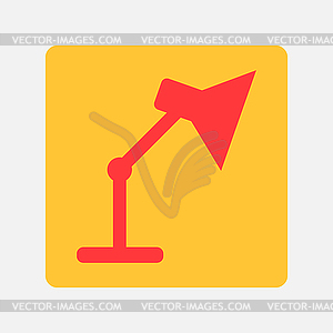 Table lamp icon - vector image