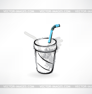 Drink grunge icon - vector image