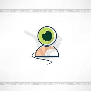 Web camera icon - vector clip art