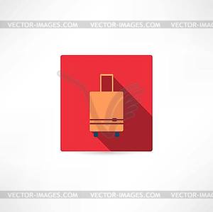 Brown luggage - vector image