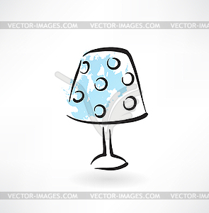Table-lamp grunge icon - vector clip art