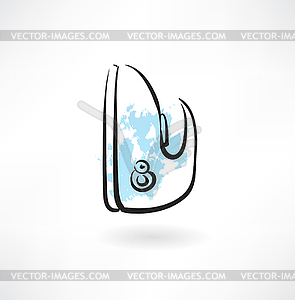 Flatiron grunge icon - vector clipart