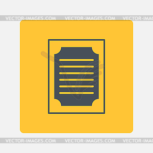 Blank paper icon - vector clip art