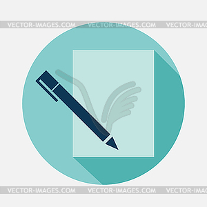 Pen and paper - vector image