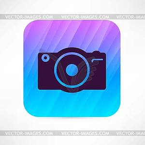 Photo camera - color vector clipart