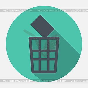 Dustbin icon - vector image