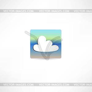 One white cloud - vector clipart