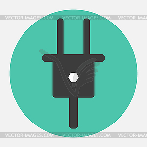 Electrical plug icon - vector clipart