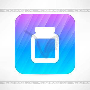 Medicine jar with pills - vector clip art