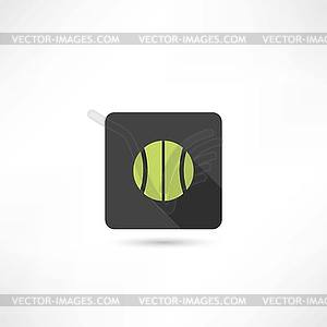 Green tennis ball - vector clip art