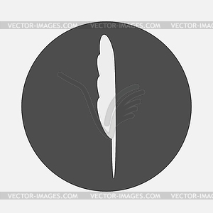 Feather icon - vector clipart