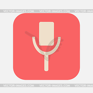 Microphone icon - color vector clipart