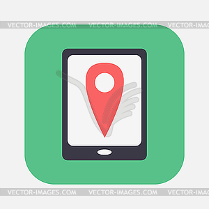 Значок GPS - графика в векторном формате