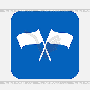 Small flags icon - vector clipart