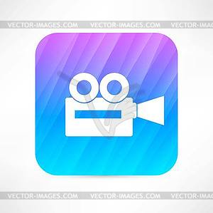 Old video camera - royalty-free vector clipart