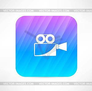 Old video camera - vector image