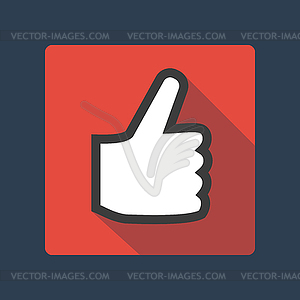 Thumb up icon - vector clipart