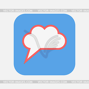 Speech cloud icon - vector image