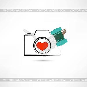 Love camera - vector image