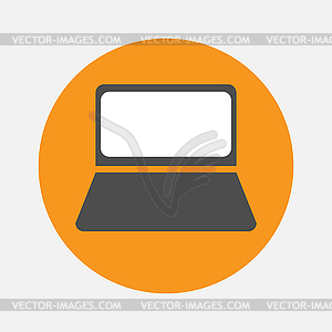 Ноутбук значок - изображение в векторе / векторный клипарт