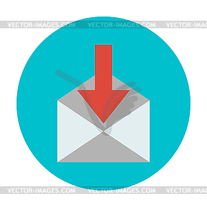 Incoming messages icon - color vector clipart
