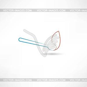 Lighted match - vector clip art