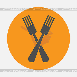 Forks icon - vector image