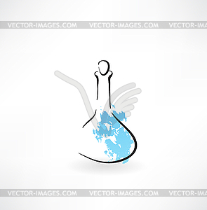 Carafe grunge icon - vector clipart