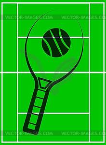 Tennis racket icon - vector image