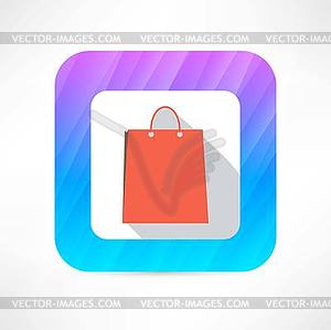 Paper bag icon - vector clipart