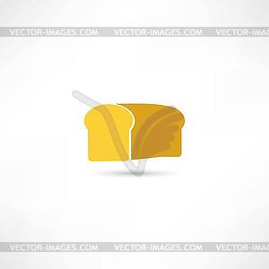 Bread icon - vector image