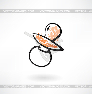 Nipple grunge icon - vector clipart / vector image