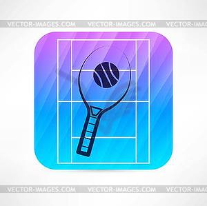 Tennis racket icon - royalty-free vector clipart