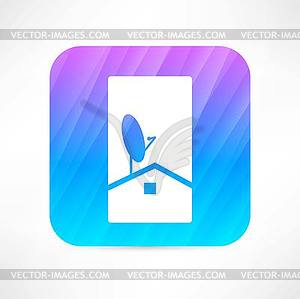 Antenna dish icon - royalty-free vector clipart