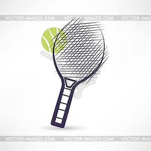 Теннис значок ракетки - изображение векторного клипарта