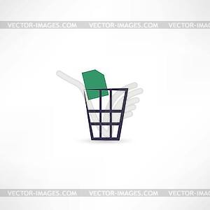Dustbin icon - vector image