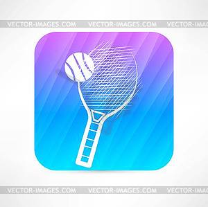 Tennis racket icon - vector clipart