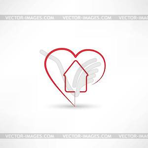 House icon - royalty-free vector clipart