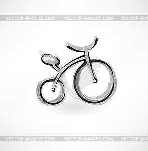 Bicycle grunge icon - vector clipart / vector image