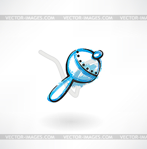 Maracas grunge icon - vector image