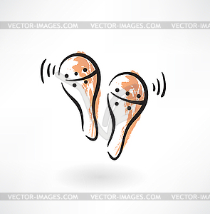 Maracas grunge icon - vector clip art