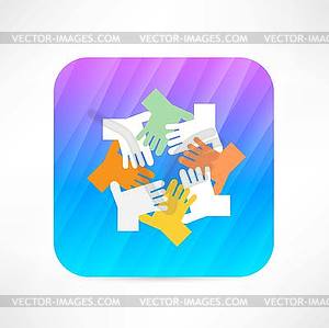 Hands icon - vector clipart