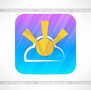 Sunny cloud icon - vector clip art