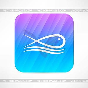 Fish icon - color vector clipart