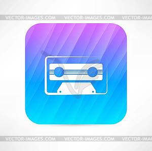 Audio tape icon - vector image