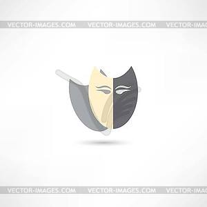 Mask icon - royalty-free vector clipart