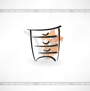 Nightstand grunge icon - vector clipart