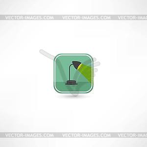 Table lamp icon - vector image