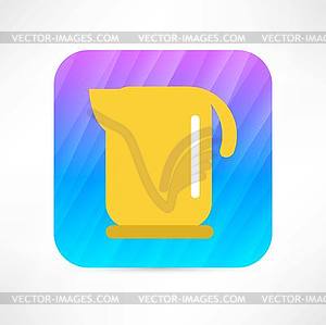 Electric kettle icon - vector image