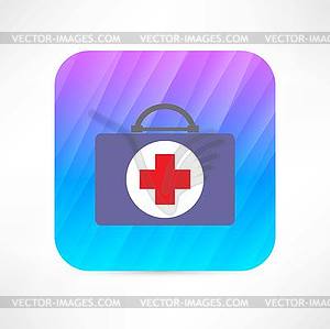 First aid kit icon - vector clip art